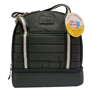 Fit & Fresh Lunch Bag, Includes Meal Prep Set and Ice Pack - Black